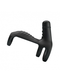 Черная вибронасадка на пенис Vibrating Penis Sling - Baile - в Уссурийске купить с доставкой