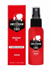 Стимулирующее массажное масло CBD from Amsterdam Massage Oil - 50 мл. - Shots Media BV - купить с доставкой в Уссурийске