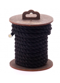 Черная хлопковая веревка для бондажа на катушке - 5 м. - Crazy Handmade - купить с доставкой в Уссурийске