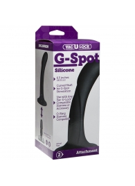 Черная изогнутая насадка Vac-U-Lock G-Spot - 16,5 см. - Doc Johnson - купить с доставкой в Уссурийске