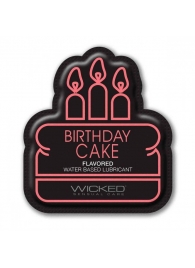 Лубрикант на водной основе со вкусом торта с кремом Wicked Aqua Birthday cake - 3 мл. - Wicked - купить с доставкой в Уссурийске