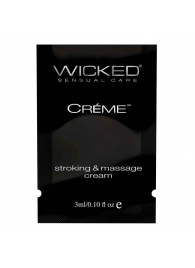 Крем для массажа и мастурбации Wicked Stroking and Massage Creme - 3 мл. - Wicked - купить с доставкой в Уссурийске