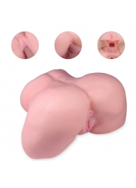 Реалистичный мастурбатор-полуторс с 2 рабочими отверстиями - S-HANDE - в Уссурийске купить с доставкой