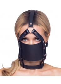 Черный намордник с кляпом-шаром Head Harness With A Gag - Orion - купить с доставкой в Уссурийске