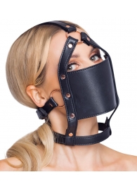 Черный намордник с кляпом-шаром Head Harness With A Gag - Orion - купить с доставкой в Уссурийске