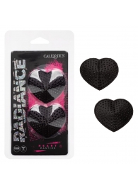 Черные пэстисы в форме сердечек Heart Pasties - California Exotic Novelties - купить с доставкой в Уссурийске