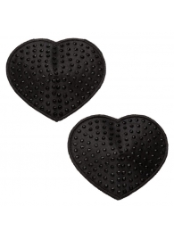 Черные пэстисы в форме сердечек Heart Pasties - California Exotic Novelties - купить с доставкой в Уссурийске