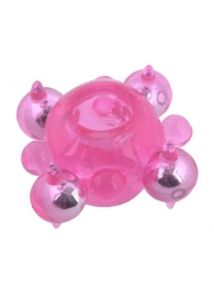 Эрекционное кольцо c бусинками - Toyfa Basic - в Уссурийске купить с доставкой