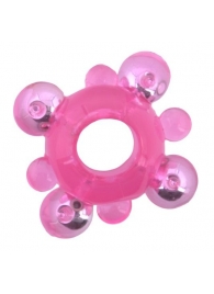 Эрекционное кольцо c бусинками - Toyfa Basic - в Уссурийске купить с доставкой