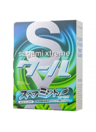 Презервативы Sagami Xtreme Mint с ароматом мяты - 3 шт. - Sagami - купить с доставкой в Уссурийске