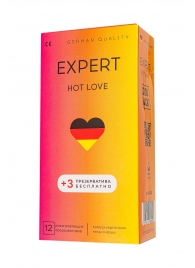 Презервативы EXPERT Hot Love с разогревающим эффектом - 12 шт.(+3 в подарок) - Expert - купить с доставкой в Уссурийске