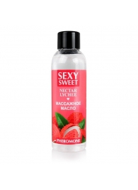 Массажное масло Sexy Sweet Nectar Lychee с феромонами и ароматом личи - 75 мл. - Биоритм - купить с доставкой в Уссурийске