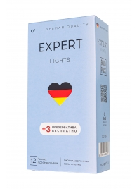 Ультратонкие презервативы EXPERT Lights - 12 шт.(+3 в подарок) - Expert - купить с доставкой в Уссурийске