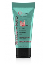 Съедобный интимный гель Orgie Lube Tube Cocktail Strawberry Mojito - 50 мл. - ORGIE - купить с доставкой в Уссурийске