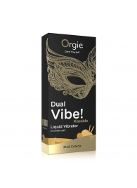 Съедобный гель Dual Vibe Pina Colada с эффектом вибрации и вкусом коктейля пина колада - 15 мл. - ORGIE - купить с доставкой в Уссурийске