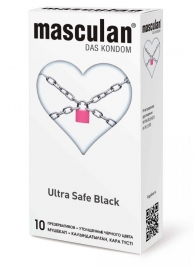 Ультрапрочные презервативы Masculan Ultra Safe Black - 10 шт. - Masculan - купить с доставкой в Уссурийске