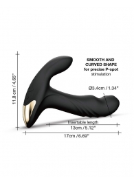 Черный вибромассажер простаты Multi P-Joy с 3 моторами - Dorcel - в Уссурийске купить с доставкой