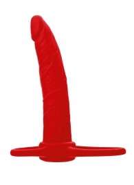 Красная насадка на пенис для двойного проникновения Black Red - 16,5 см. - ToyFa - купить с доставкой в Уссурийске