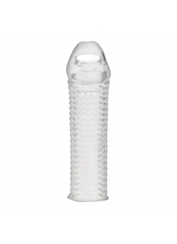 Текстурированная насадка на пенис Clear Textured Penis Enhancing Sleeve Extension - 16,5 см. - BlueLine - в Уссурийске купить с доставкой