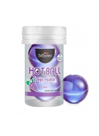 Лубрикант на масляной основе Hot Ball Beija Muito с ароматом винограда (2 шарика по 3 гр.) - HotFlowers - купить с доставкой в Уссурийске