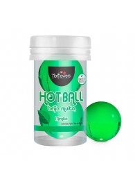 Лубрикант на масляной основе Hot Ball Beija Muito с ароматом мяты (2 шарика по 3 гр.) - HotFlowers - купить с доставкой в Уссурийске