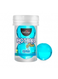 Лубрикант на масляной основе Hot Ball Plus с охлаждающим эффектом (2 шарика по 3 гр.) - HotFlowers - купить с доставкой в Уссурийске