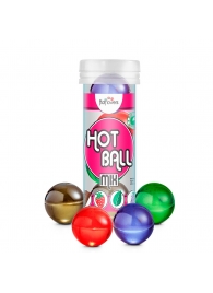 Ароматизированный лубрикант Hot Ball Mix на масляной основе (4 шарика по 3 гр.) - HotFlowers - купить с доставкой в Уссурийске