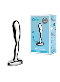 Стальной стимулятор простаты Stainless Steel Prostate Plug - 11,5 см. - b-Vibe - в Уссурийске купить с доставкой