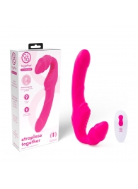 Розовый безремневой страпон на радиоуправлении Strapless Together - 22 см. - Together Toy - купить с доставкой в Уссурийске