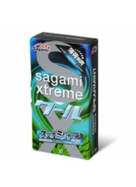 Презервативы Sagami Xtreme Mint с ароматом мяты - 10 шт. - Sagami - купить с доставкой в Уссурийске