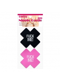 Набор из 2 пар пэстисов Cross Pattern Nipple Pasties - Lovetoy - купить с доставкой в Уссурийске