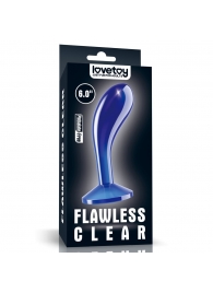 Синяя анальная втулка Flawless Clear Prostate Plug 6.0 - 15 см. - Lovetoy - в Уссурийске купить с доставкой