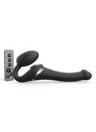 Черный безремневой страпон Multi Orgasm Size S с клиторальной стимуляцией - Strap-on-me - купить с доставкой в Уссурийске