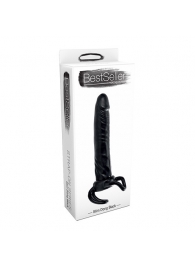 Чёрная насадка-фаллос для двойного проникновения INFLATABLE DILDO SLIM DONG  - 13,5 см. - Toyz4lovers - в Уссурийске купить с доставкой