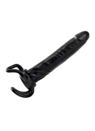 Чёрная насадка-фаллос для двойного проникновения INFLATABLE DILDO SLIM DONG  - 13,5 см. - Toyz4lovers - в Уссурийске купить с доставкой