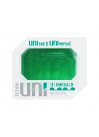 Зеленый мастурбатор-стимулятор Tenga Uni Emerald - Tenga - в Уссурийске купить с доставкой