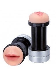 Двусторонний мастурбатор REALSTUFF 2 IN 1 HUMMER MOUTH   VAGINA - ротик и вагина - Dream Toys - в Уссурийске купить с доставкой