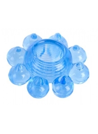 Голубая гелевая насадка-цветок - Toyfa Basic - в Уссурийске купить с доставкой