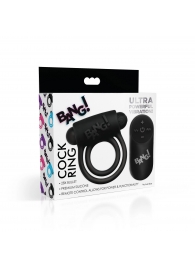 Черное эрекционное виброкольцо 28X Remote Control Vibrating Cock Ring   Bullet - XR Brands - в Уссурийске купить с доставкой