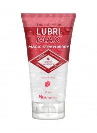 Интимный гель-смазка на водной основе Lubrimax Magic Strawberry - 75 мл. - ИнтелБИО - купить с доставкой в Уссурийске