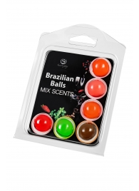 Набор из 6 шариков с ароматизированными массажными маслами Brazilian Balls - Secret Play - купить с доставкой в Уссурийске