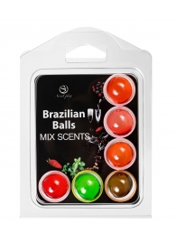 Набор из 6 шариков с ароматизированными массажными маслами Brazilian Balls - Secret Play - купить с доставкой в Уссурийске