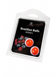 Набор из 2 шариков с массажным маслом Brazilian Balls с ароматом ягод - Secret Play - купить с доставкой в Уссурийске