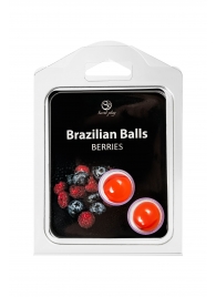 Набор из 2 шариков с массажным маслом Brazilian Balls с ароматом ягод - Secret Play - купить с доставкой в Уссурийске