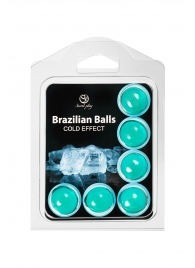 Набор из 6 шариков с массажным маслом Brazilian Balls с охлаждающим эффектом - Secret Play - купить с доставкой в Уссурийске