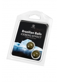 Набор из 2 шариков с массажным маслом Brazilian Balls с ледяным эффектом - Secret Play - купить с доставкой в Уссурийске