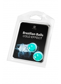 Набор из 2 шариков с массажным маслом Brazilian Balls с охлаждающим эффектом - Secret Play - купить с доставкой в Уссурийске