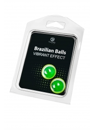 Набор из 2 шариков с массажным маслом Brazilian Balls с эффектом вибрации - Secret Play - купить с доставкой в Уссурийске