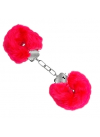 Красные меховые наручники Love с ключиками - Baile - купить с доставкой в Уссурийске