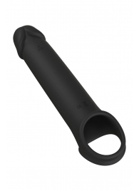 Черная насадка-удлинитель с вибрацией Vibrating Extender With Remote - Dream Toys - в Уссурийске купить с доставкой